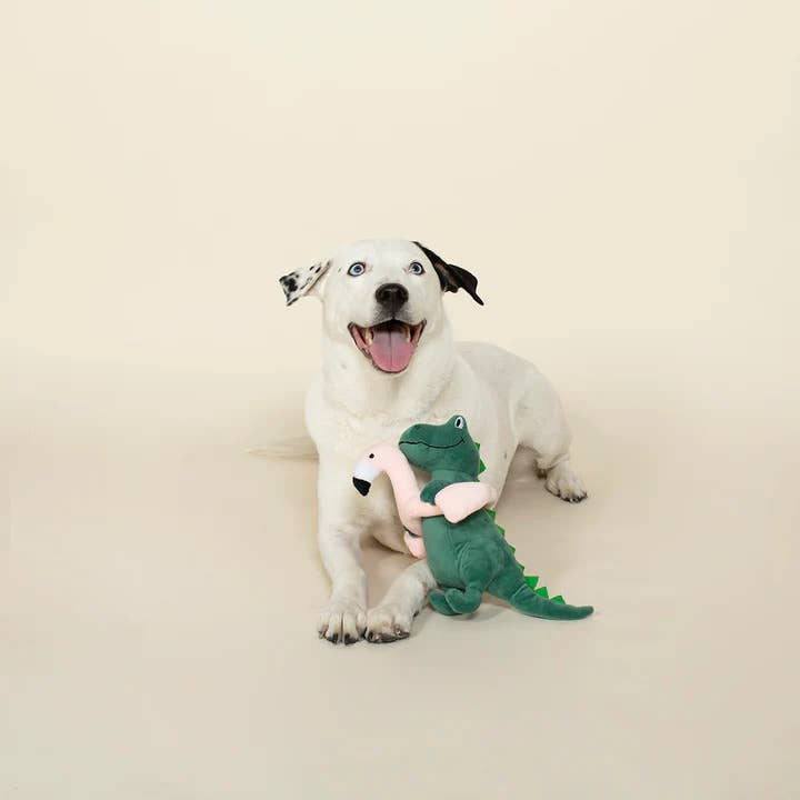 Pool Time Rex Plush Dog Toy